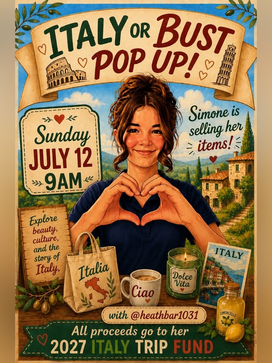 Other - Italy or Bust! Flyer- Sunday July 12 9am Eastern